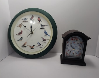 Singing Bird Clock - Birds - Bird Decor - Wall Decor - Clocks - Vintage Clocks - Animals - Animal Decor