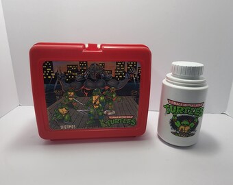 Lonchera Mirage de las Tortugas Ninja (1989) con termo - Loncheras de Aladdin - Lonchera - Lonchera de personajes - Tmnt - Tortugas Ninja