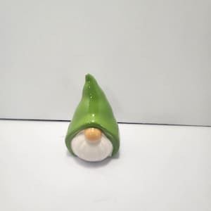 Green Ceramic Gnome Figurine - Figurines - Gnomes - Gnome Figurines - Garden - Garden Decor - Decor - Gnome Gift