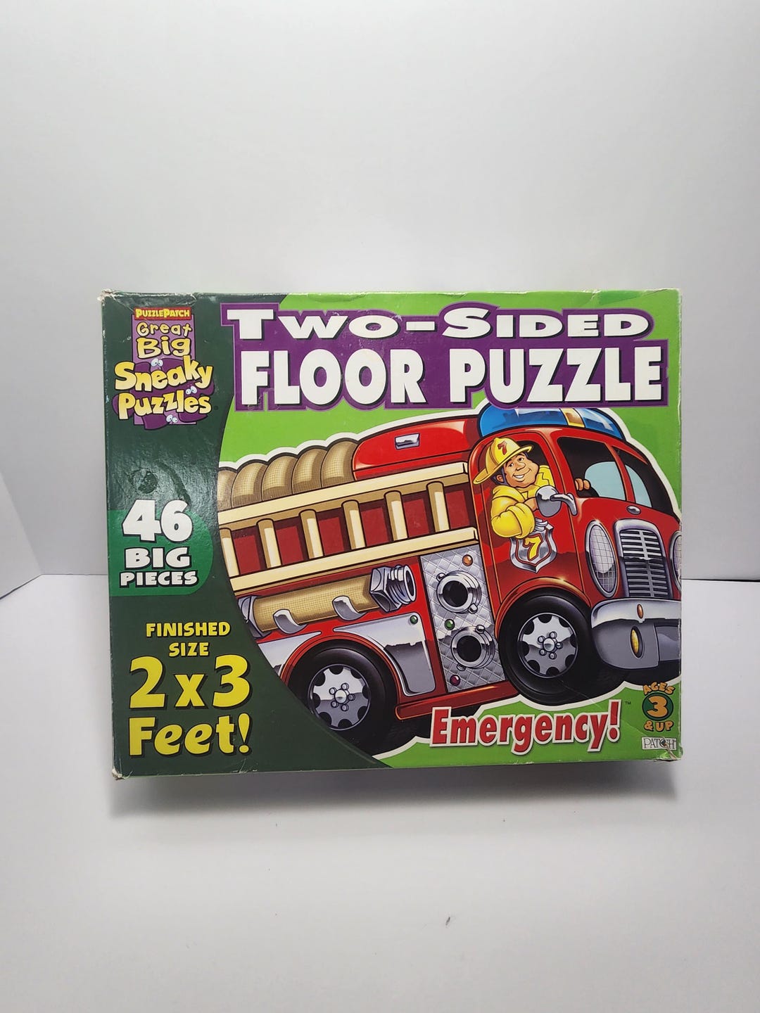 Firefighter Firetruck Kids BIG Floor Puzzles Double Sided - Puzzles ...
