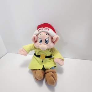 The Disney Store Snow White and Seven Dwarfs Dopey Mini Bean Bag Plush Figure - Snow White - Seven Dwarfs - Dopey - The Disney Store