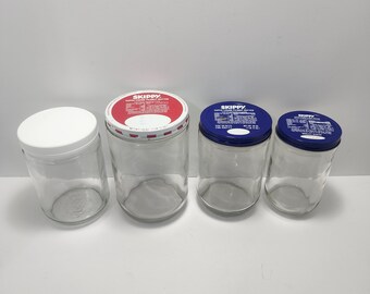 Vintage Skippy Peanut Butter Glass Jars - Skippy - Peanut Butter - Glass  Jars - Skippy Jars - Peanut Butter Glass - Vintage Food
