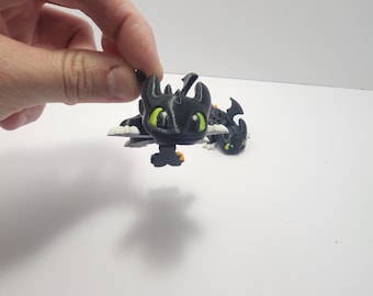 How To Train Your Dragon Homemade Toothless Moveable 3D Printed Figure - Dragons - Toothless - How To Train Your Dragon - Dragon Figures