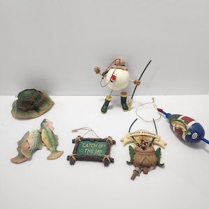 Christmas Ornaments Vintage Fishing - Fishing - Fisherman - Fishing Gifts - Christmas - Christmas Ornaments - Ornaments - Fish Ornaments