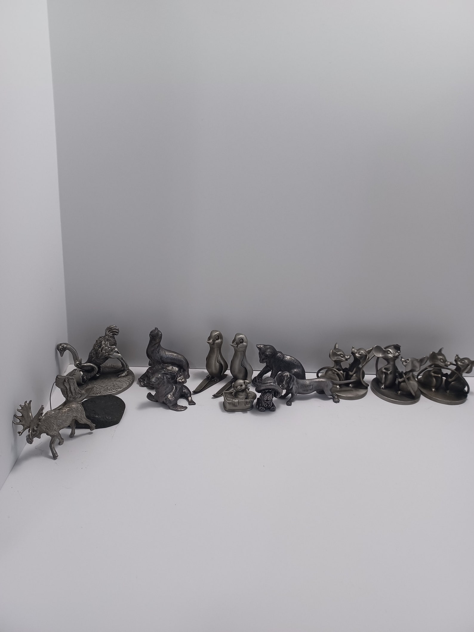 Pewter Hudson Animal Figurines Vintage Figurines Hudson Etsy