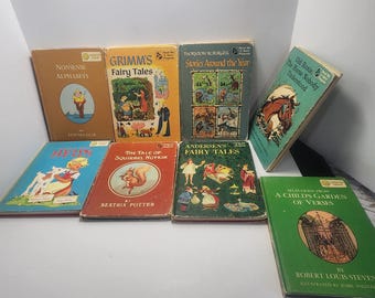 1950's To 1980's Children's Fairy Tale Books LOT - Vintage Books - Fairy Tales - Children's Books - 1950's - Book LOT