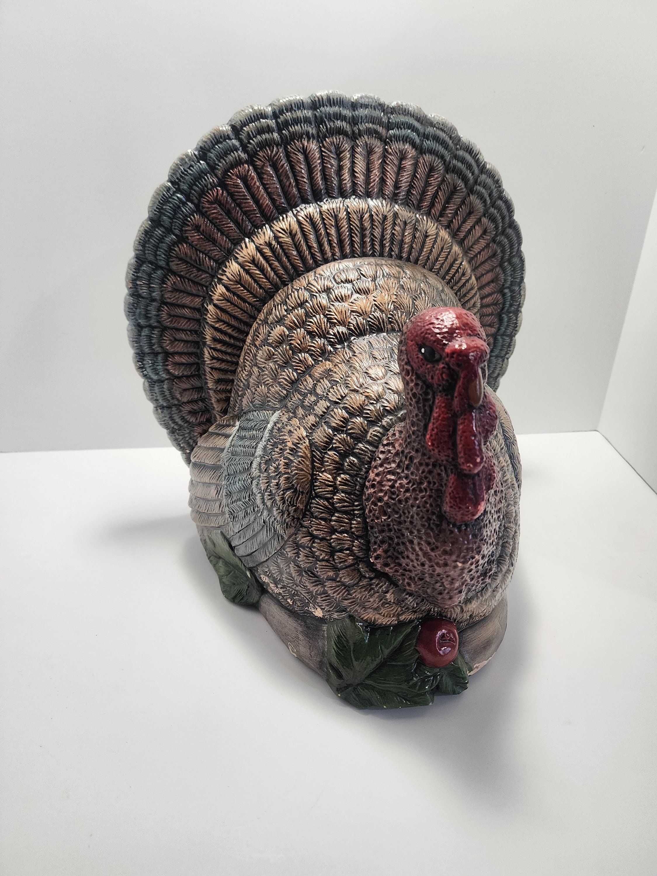 Figurine Dinde Décorative Centre De Table Thanksgiving - Polyester 19x11x22cm - Décoration De Fête, Saisonnière Pour La Maison - 3
