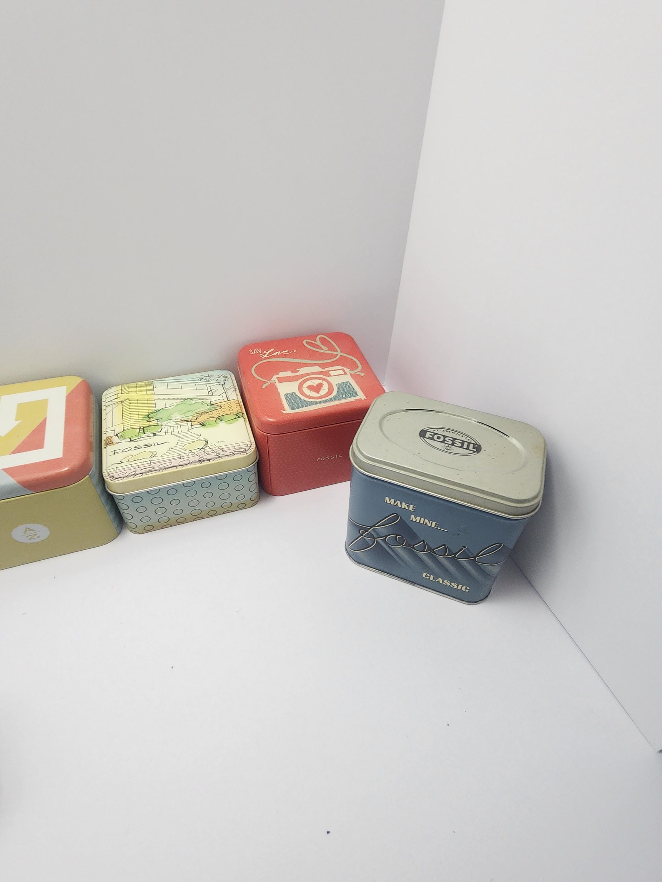 3 fossil watch and original tin box FOSSIL WATCH original Tin BOX only, no watch  main image 2