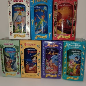 Walt Disney Glasses - Disney Collector Glasses - Burger King Classes - 1990s Disney - Jungle Book - Aladdin - Pinocchio - Snow White