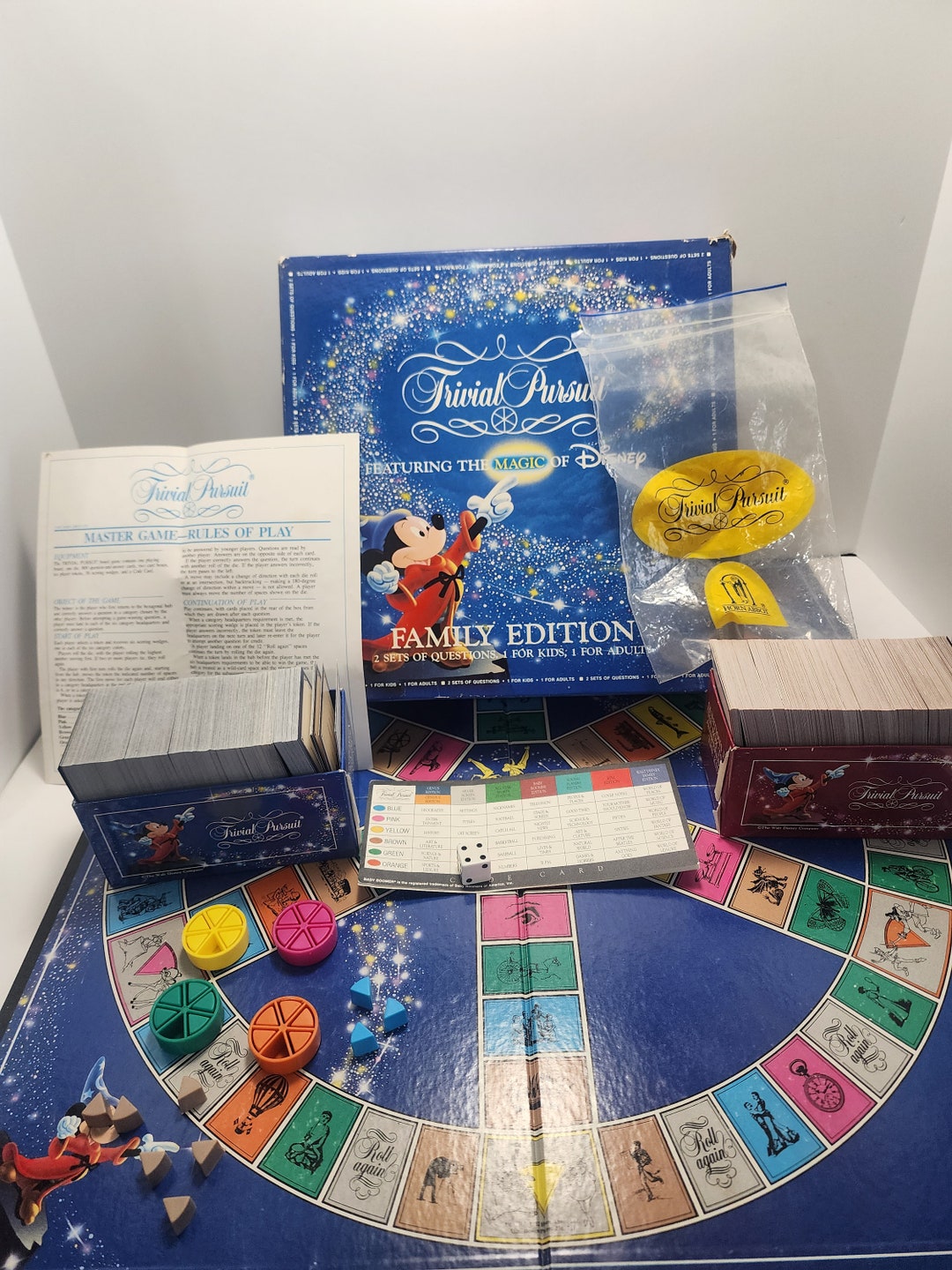 Disney Trivial Pursuit Board Game Etsy Disney trivial pursuit board game etsy