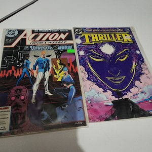 Dc Vintage Comics 1988 Thriller and Action Comics Weekly Lot Of 2 - DC- DC Comics - Comics - Comic Books - Vintage Comic Books