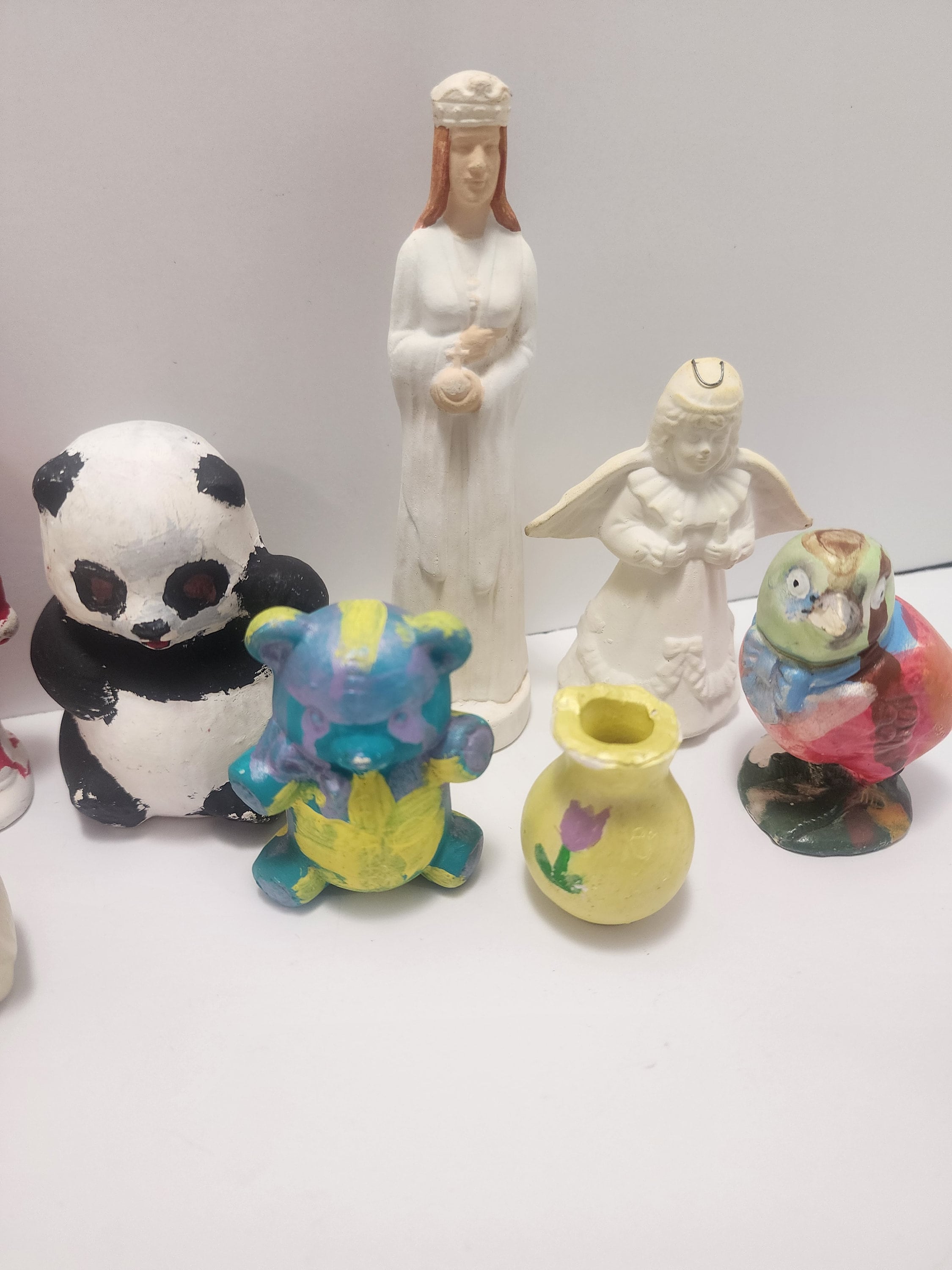 手作りの手描きの陶器の置物 - 手作り - 手作り - 手描き - 置物