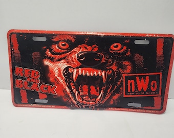 1998 NWO Wolfpack Vintage RARE License Plate - Wrestling - Wwf - Wwe - WCW- Nwo - Wrestling Memorbilla - License Plates - Wolfpack