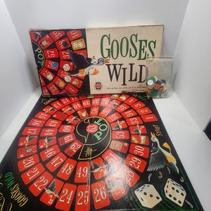 1966 Vintage Gooses Wild Board Game - Gooses Wild - Casino - Casino Games - Family Game Night - Board Games - Vintage Games