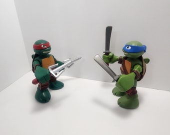 Teenage Mutant Ninja Turtles Katana Crossing Battle Figures Lot of 2 - Battle Figures - TMNT - Ninja Turtles - Leonardo - Turtles