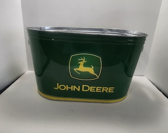 Big John Deere Galvanized Party Tub, Planter, Ice Bucket - John Deere - Party Tub - Ice Bucket - Buckets - Planters - John Deere Gifts -Farm