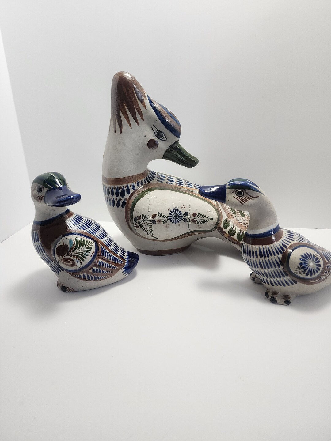 Vintage Nogales Mexican Pottery Folk Art Duck Birds Pottery Etsy