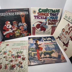 Christmas 1960s To 1980s Vintage Music Vinyl Records LOT of 5 - Christmas - Christmas Music - Vinyl - Records - Vinyl Records - Christmas