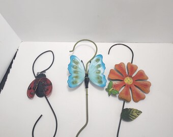 Lote de 3 ganchos para plantas de la colección de jardín - Plantas - Jardín - Ganchos para plantas - Mariquitas - Decoración con mariquitas - Decoración con plantas - Plantas de interior