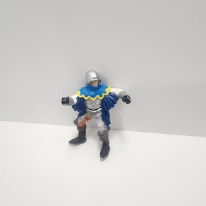 Figura medieval do cavaleiro Papoose - Brinquedos medievais - Cavaleiros - Figuras Papi - Brinquedos vintage