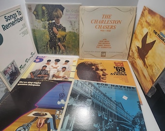 1980s Vintage Vinyl LP Records LOT Of 8 - The Charleston Chasers - Vinyl Records - Chet Atkins - Bib Havens - Music - Vinyl - Records