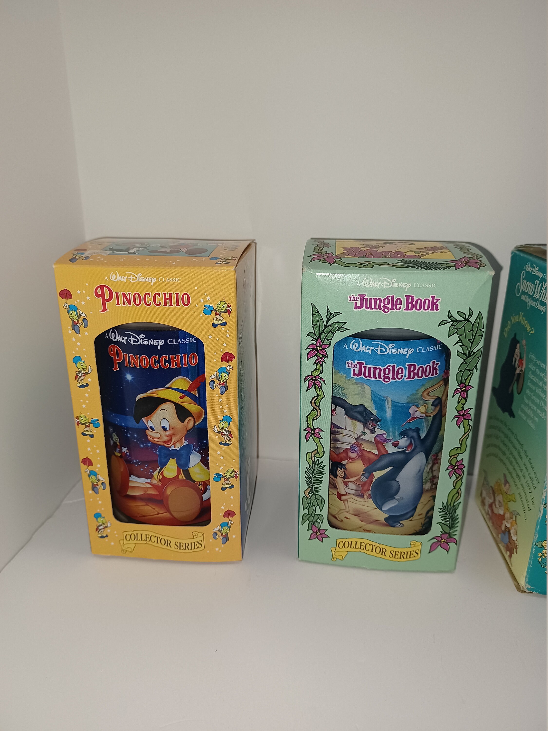 Walt Disney Glasses - Disney Collector Glasses - Burger King Classes -  1990s Disney - Jungle Book - Aladdin - Pinocchio - Snow White - Etsy