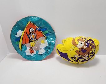 Vintage Inflatable Toys Disney and McDonald's- Aladdin  - Ronald Mcdonald - Inflatable Toys - McDonald's Toys - Disney - Disney Toys