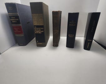 Vintage 1800er & 1970er Bibeln - Volksbibel - Vintage Bibel - Dolmetscherbibel - 1800er - Antiquitäten - Religion - Religiöse Geschenke