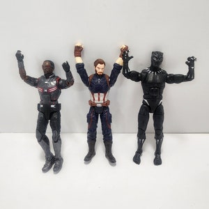 Marvel Action Figures - Black Panther - Captain America - Falcon - Superheros - Action Figures