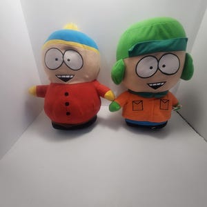 SouthPark Kyle & Cartman Stuffed Figures Lot of 2 - South Park - South Park Gift - Stuffed Animals - Plushies - Plush - Cartman