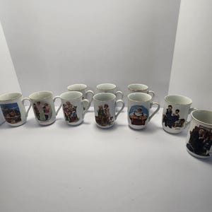 1990s Norman Rockwell Vintage Coffee Mugs - Mugs - Coffee Mugs - Mugs - Drinkware - Norman Rockwell - Norman Rockwell Mugs