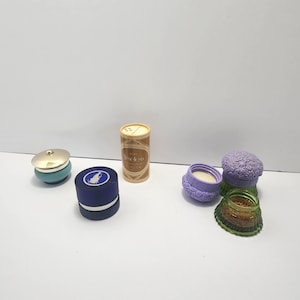 Avon Flower Satchel Powder & Cream Holders LOT - Avon - Avon Powder - Avon Cream - Avon Bottles - Perfume - Cologne
