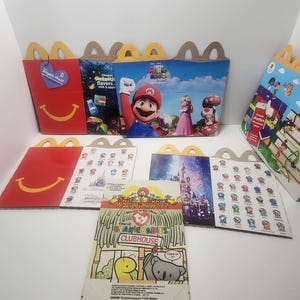 Happy Meal Boxes Lot - Fast Food - Fast Food Toys - Happy Meal Toys - McDonald&#39;s - Vintage Mcdonalds