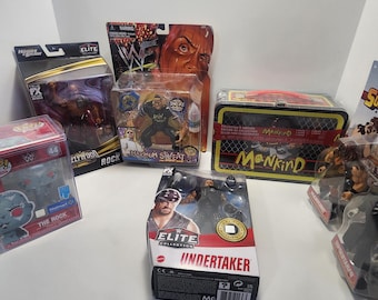 Wwe Wwf Action Figures - Mankind - The Rock - Dwayne Johnson - WWE- Wwf - Wwf Figures - Wrestling Action Figures - The Undertaker