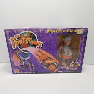 Flintstones Crash Test Barney 1993 Action Figure SEALED - Flintstones - Barney - Flintstones Gifts - Flintstones Toys - Action Figures
