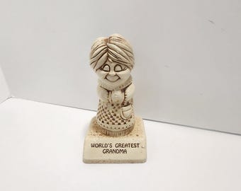 Figuras vintage de "La Abuela Más Grande" de 1972 - Abuela - Regalos para abuelas - Década de 1970 - Antiguas - Figuras - Regalos