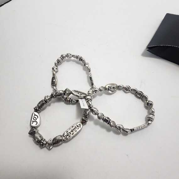 Peace, Love, Joy, Friendship Bracelets SET of 3 unused - Bracelets - Friendship - Gifts for Friends - Friends Gifts - Peace - Serenity