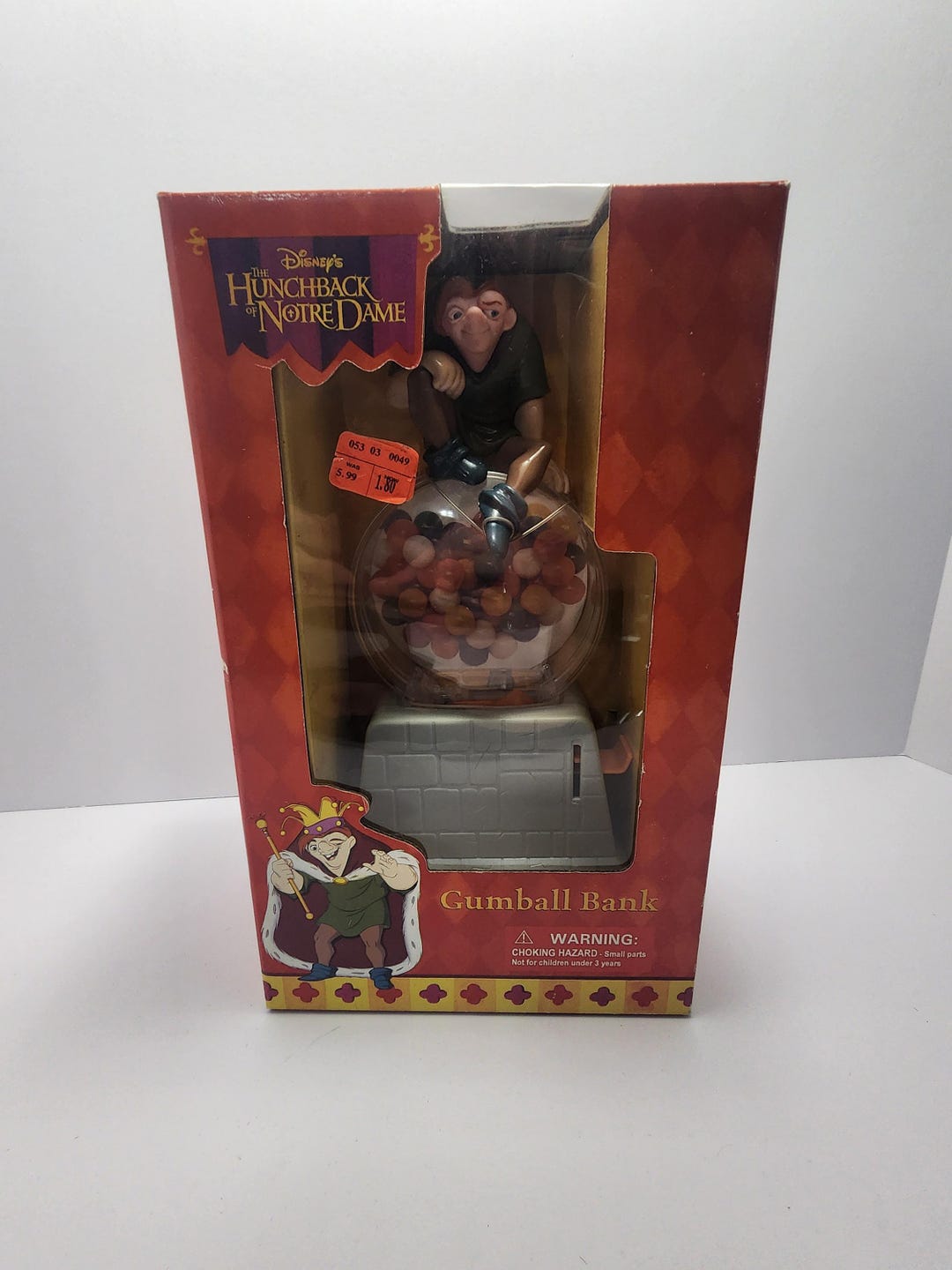 1996 Disney the Hunchback of Notre Dame Gunball Machine SEALED
