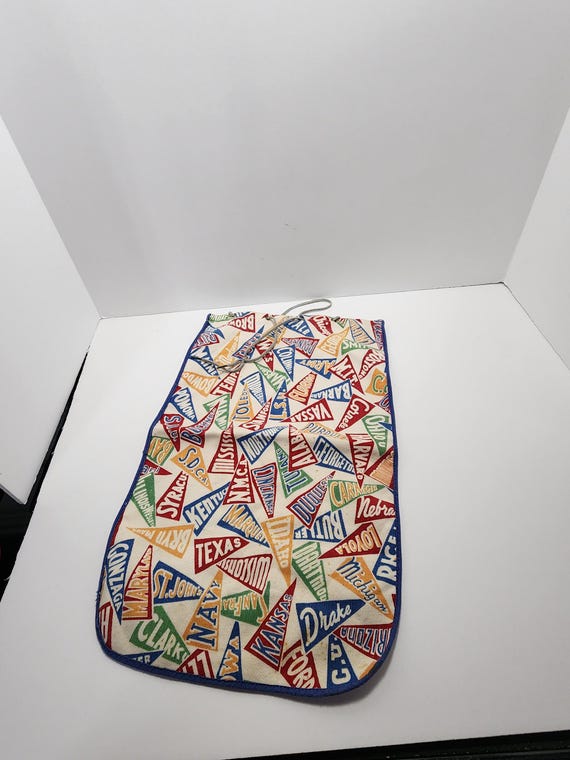 College Pennant 1950s Drawstring Bag - Drawstring Bag - College Sports - Pennant - NCAA - Basketball - College Basketball - Gym Bags