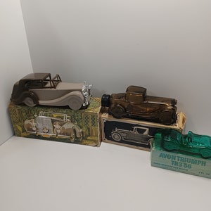 Vintage 1950-1980 Avon Bottles - Rolls Royce  - Triumph TR3 - Vintage Avon - Vintage Cars - Avon Cars - Aftershave Cars