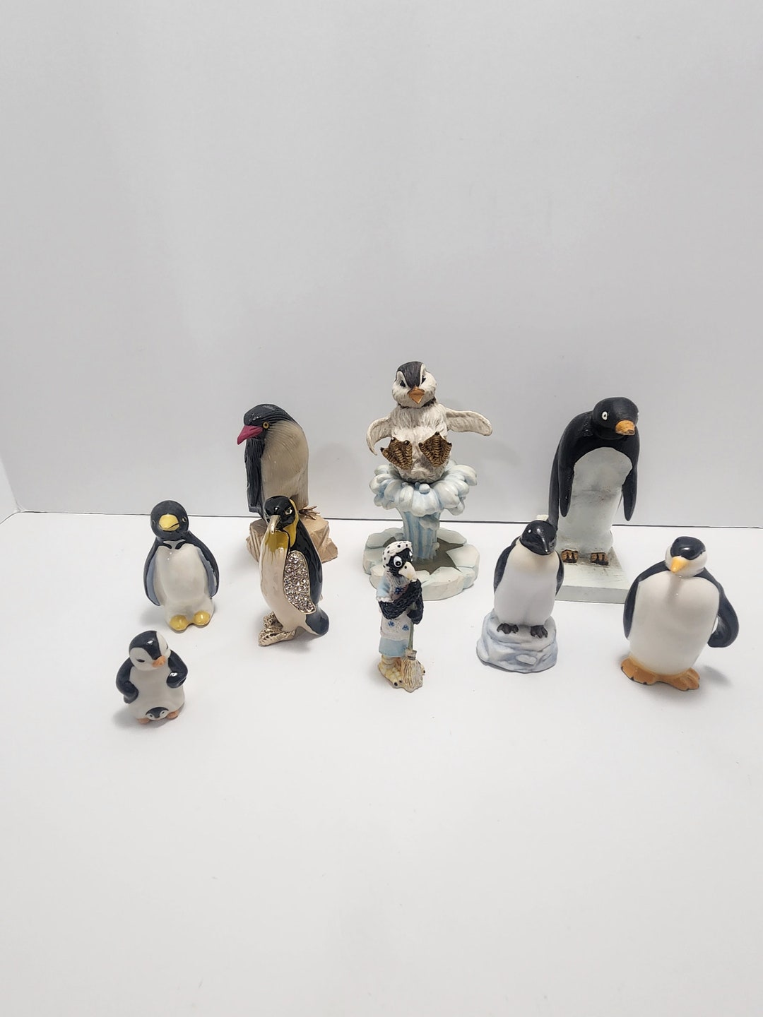 Penguin Vintage Figures Ceramic Penguins Animal Figurines Penguin