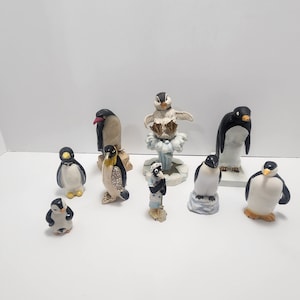 Figurines vintage pingouin - Pingouins en céramique - Figurines animaux - Bébés pingouins - Figurines Westland - Figurines artisanales