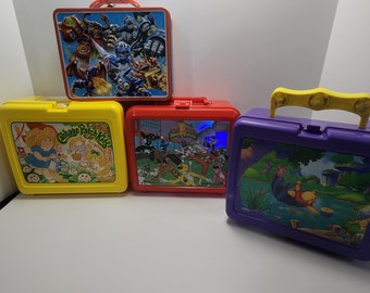 Character Lunchboxes - Lunchbox - Vintage Lunchbox - Aladin Lunchbox - Cabbage Patch - Power Rangers - Winnie The Pooh - Lisa Frank