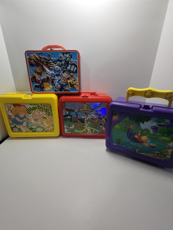 Box　Vintage　Made 　Lunch プーさんの家 in No - Box Lunch Plastic Yellow Kids Patch Cabbage 1985 Vintage USA その他