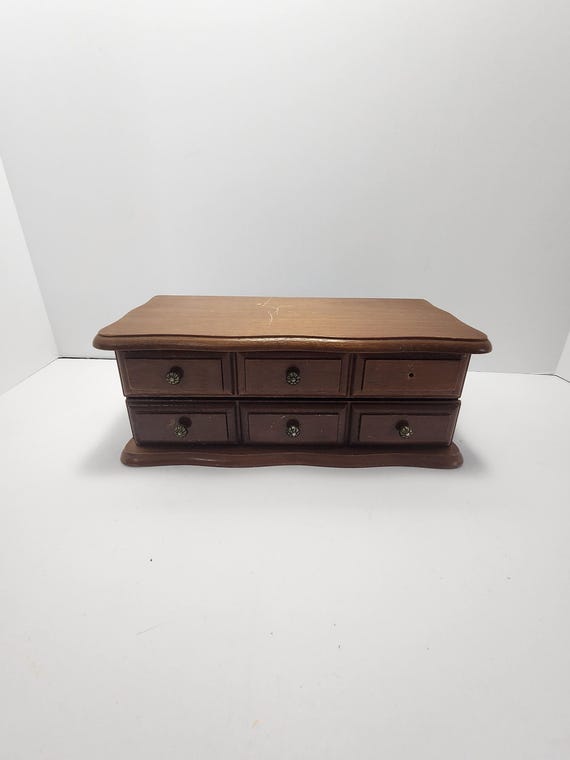 Vintage Centurion Wooden 1990s Jewelry Box - Jewelry - Jewelry Box - Wooden Box - Mirror - Gift For Women - Wooden Jewelry Box