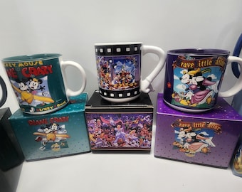 Disney Vintage 1980s 1990s Mugs With Box Great Details - Disney