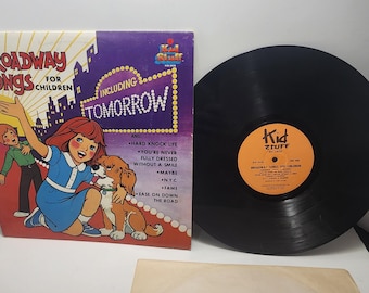 1970s Boradway Songs For Kids Tomorrow Vinyl Record - Broadway - Broadway Songs - Tomorrow - Annie - Vinyl - Records - Vinyl Records