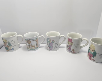 Precious Moments Vintage Coffee Mugs LOT Of 5 - Precious Moments - Mugs - Coffee - Coffee Mugs - Precious Moments Gifts - Religious