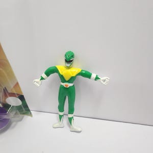 1994 Gordy Toys Mighty Morphin Green Poeer Ranger Bendable Action Figure - Power Rangers - Mighty Morphin - Bandai - Bendy Toys