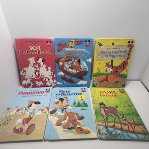 Walt Disney Vintage 1989 Children&#39;s Books Lot of 6 - Disney - Walt Disney - Disney Books - Children&#39;s Books - Ducktales - Winnie The Pooh